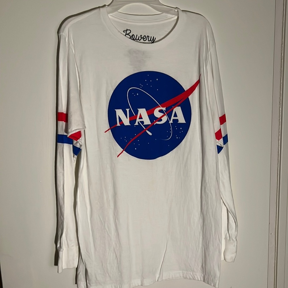 White Nasa Long Sleeve T, fits great worn less than 5 times